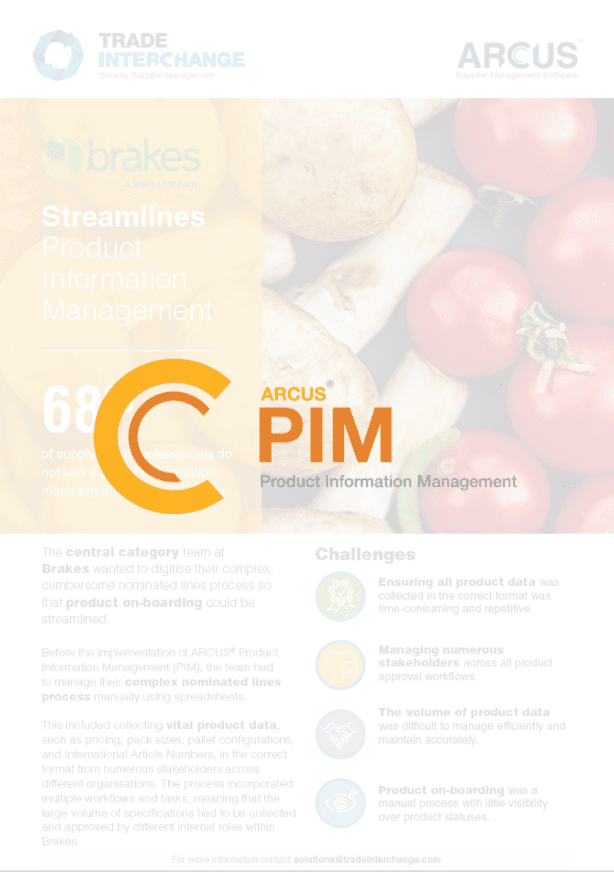 Brakes Product Information Management case study