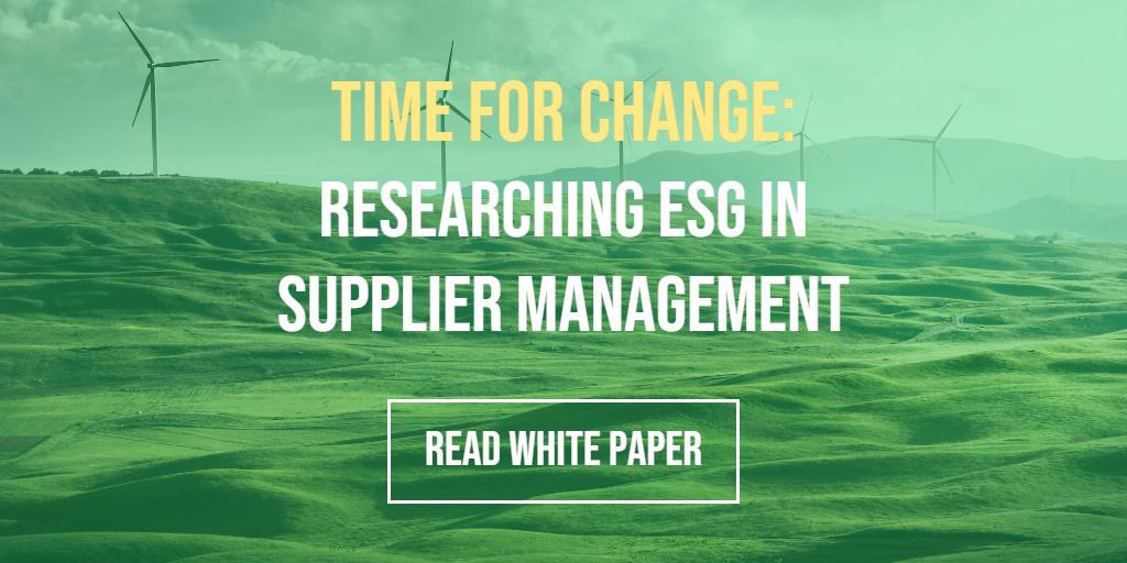 Researching ESG in Supplier Management pop-up